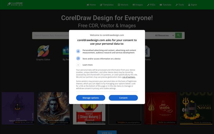 Screenshot of coreldrawdesign.com