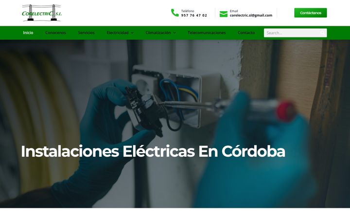 Screenshot of corelectric.es