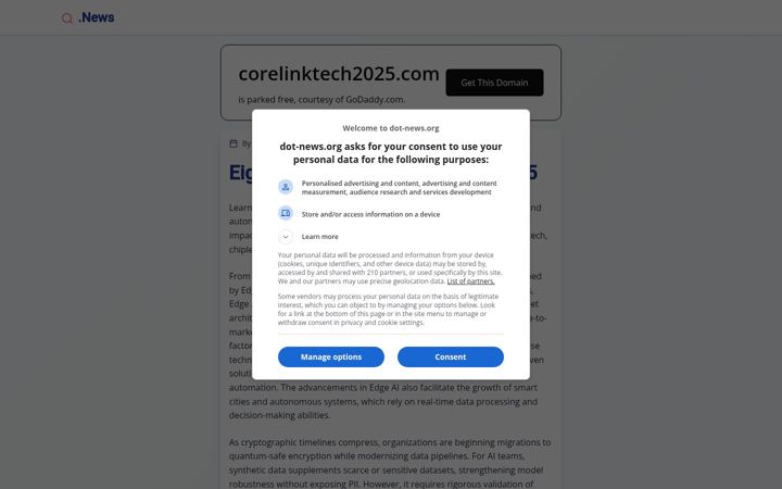 Screenshot ta' corelinktech2025.com