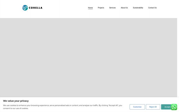 Screenshot von corellaconstruction.co.uk