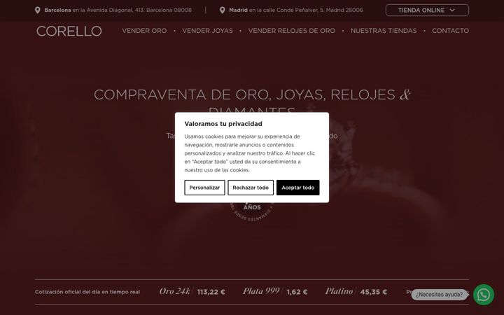 Screenshot of corello.es