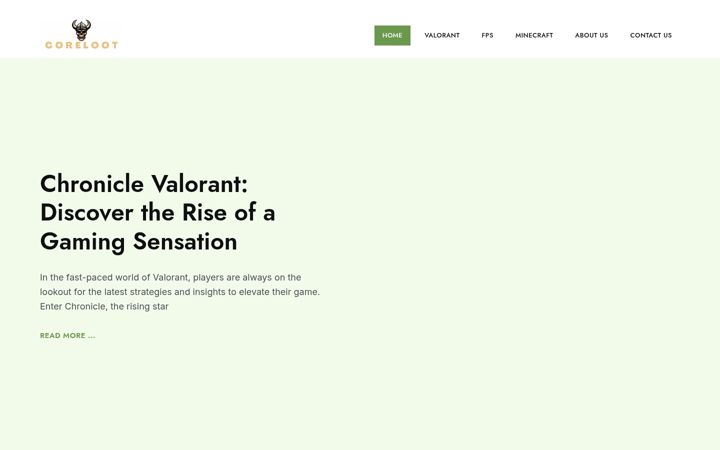 Screenshot of coreloot.com