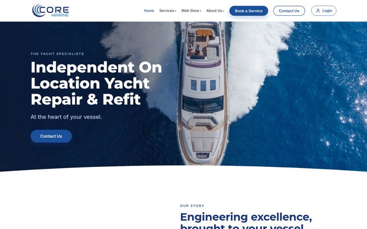 Screenshot von coremarine.co.uk