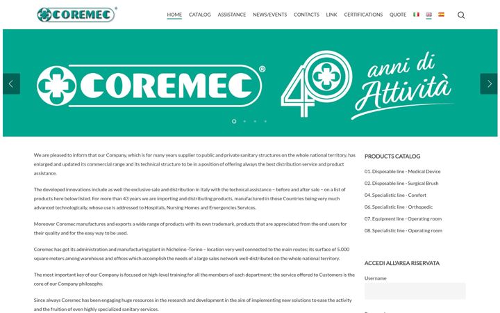 Screenshot of coremec.it