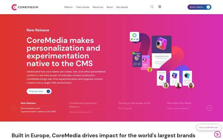 Kuvakaappaus sivustosta coremedia.com