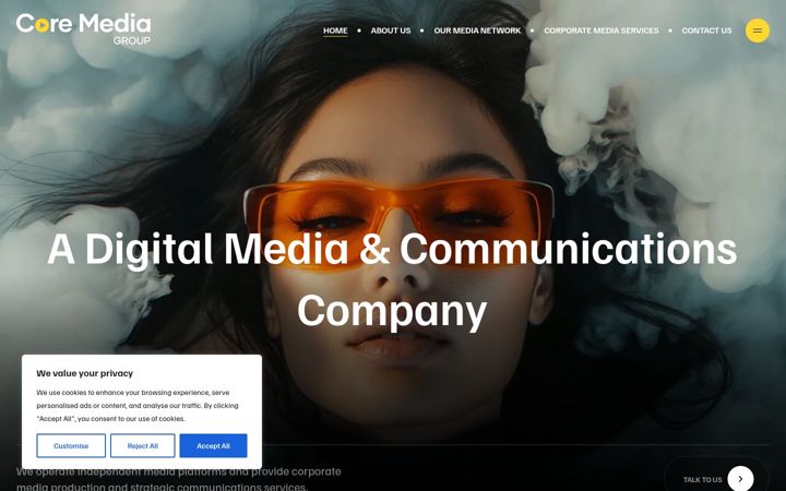 Screenshot von coremediagroup.co.uk