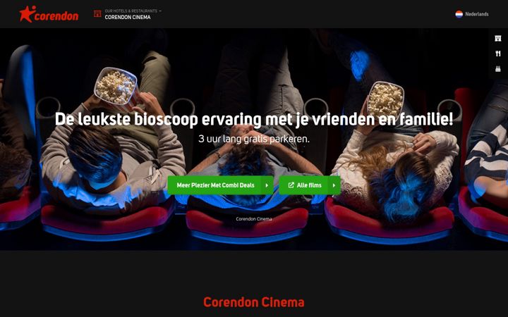 Screenshot di corendoncinema.nl