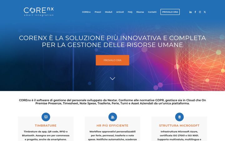 Screenshot of corenx.it