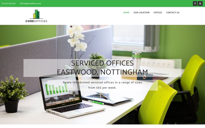 Snímek obrazovky coreoffices.co.uk