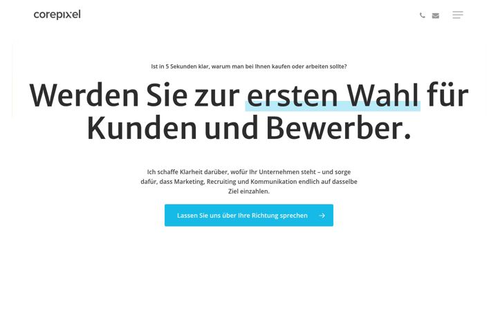 Screenshot of corepixel.de