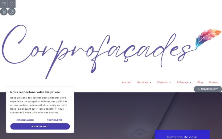 Screenshot of coreprofacades.fr