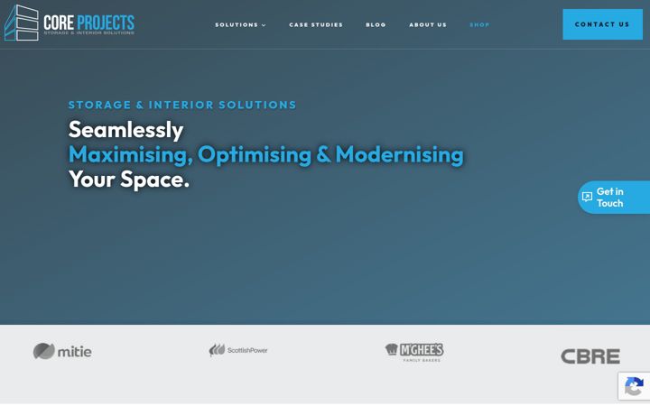 Screenshot of coreprojects.co.uk
