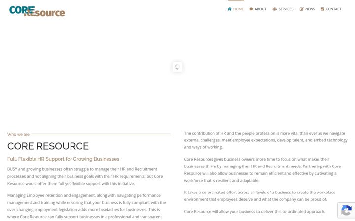 Screenshot ta' coreresource.ie