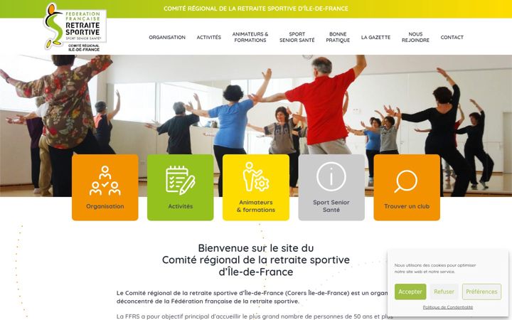 Screenshot di corers-idf.fr