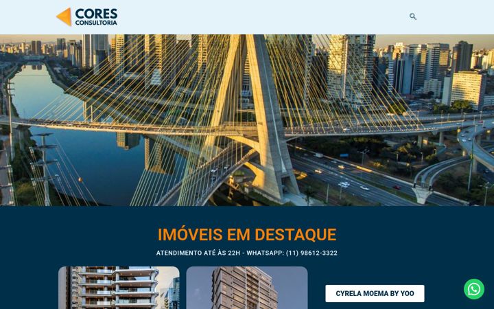 Screenshot of coresconsultoria.com.br