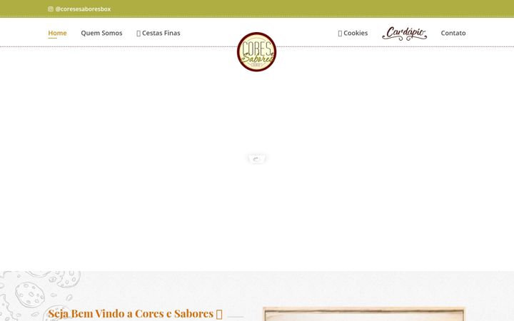 Snimka zaslona za coresesabores.com.br