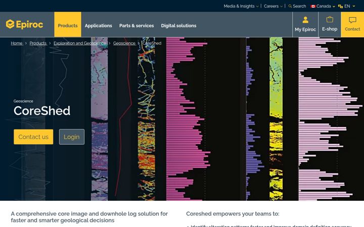Screenshot of coreshed.com