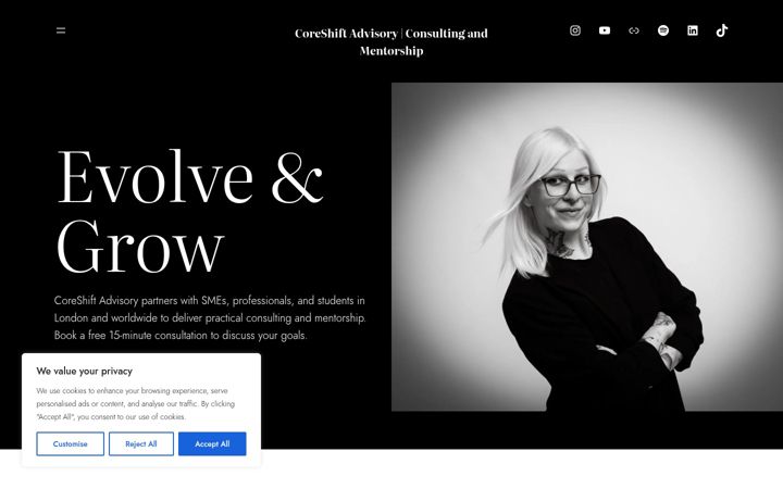 Screenshot of coreshiftadvisory.com