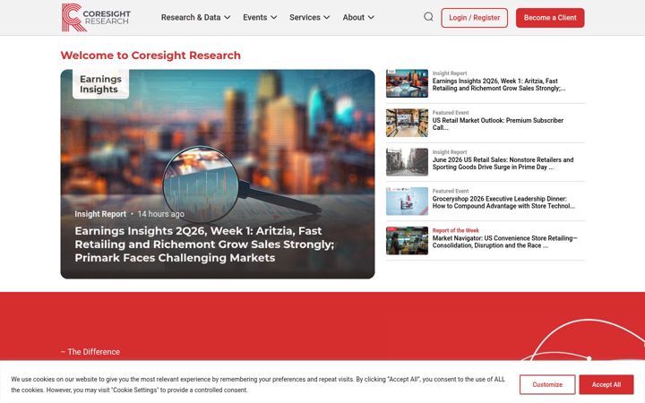 Screenshot of coresight.com