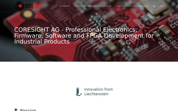 Screenshot of coresight.li