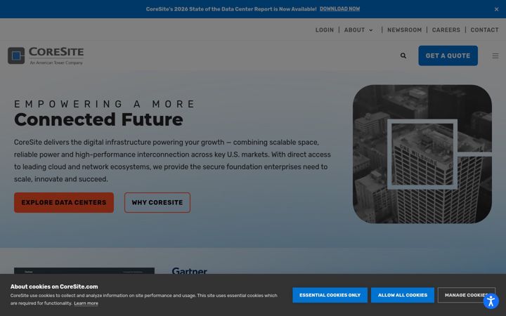 Skjermbilde av coresite.com
