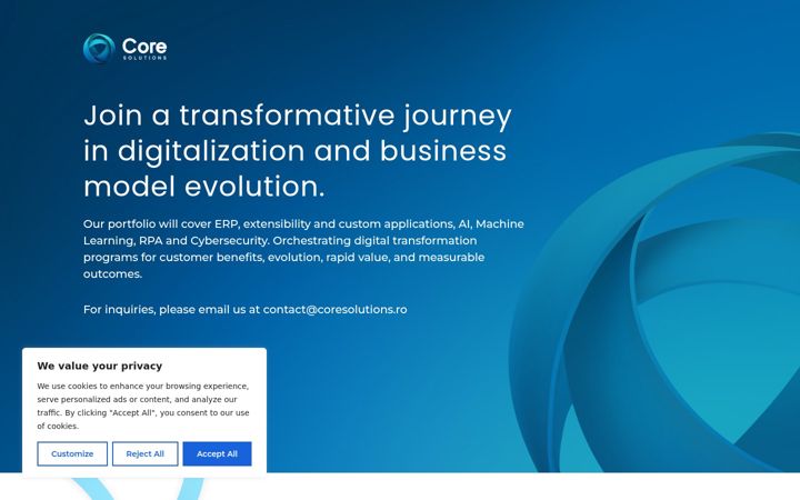 Screenshot of coresolutions.ro