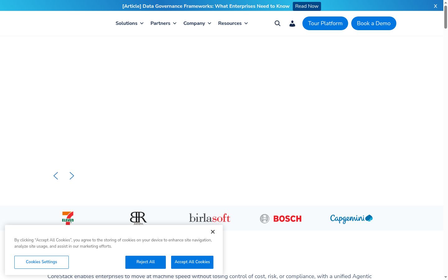 Screenshot van de toestemmingsbanner zoals getoond vóór enige interactie