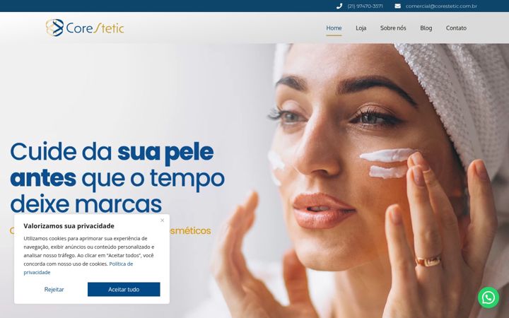 Screenshot of corestetic.com.br