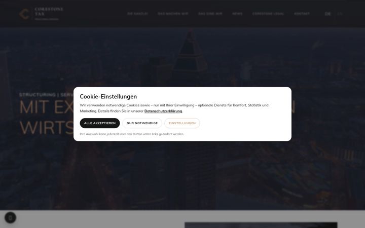 Screenshot of corestonetax.de