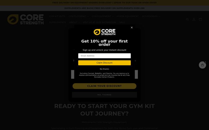 Snímek obrazovky corestrengthequipment.co.uk