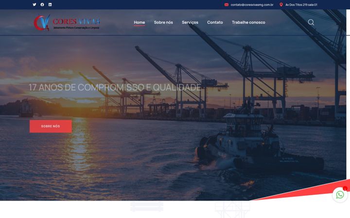 Screenshot of coresvivasmg.com.br