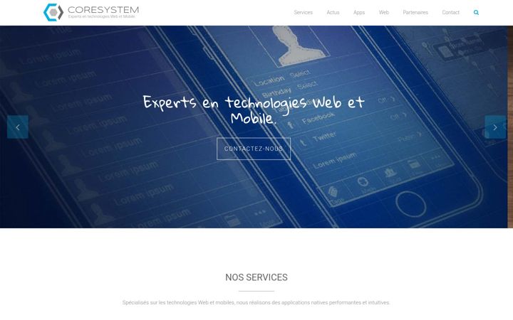 Screenshot di coresystem.fr