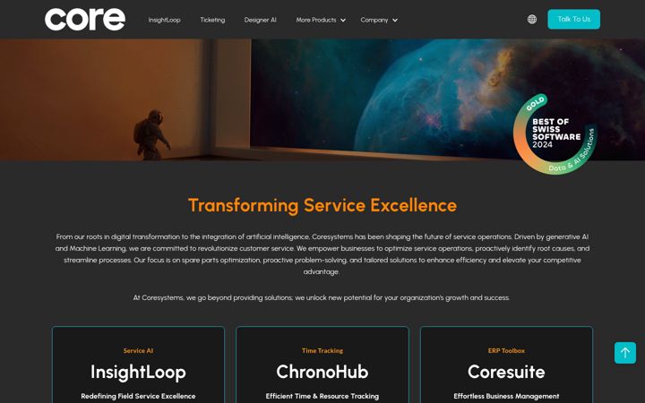Screenshot of coresystems.ch