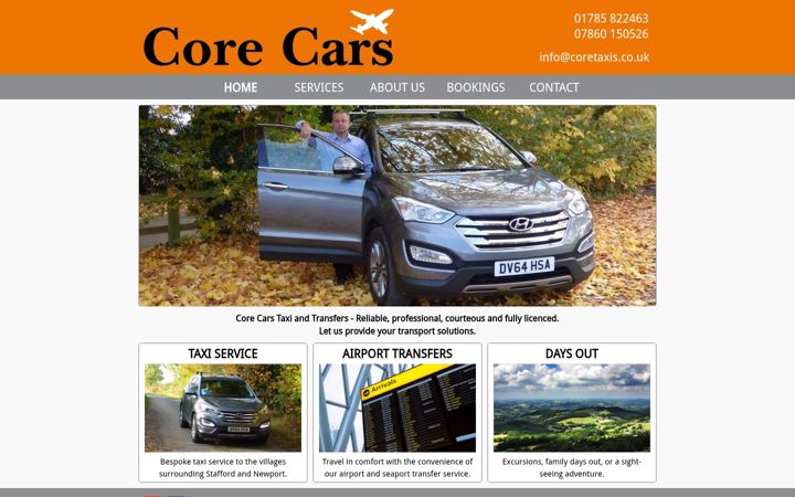 Screenshot of coretaxis.co.uk