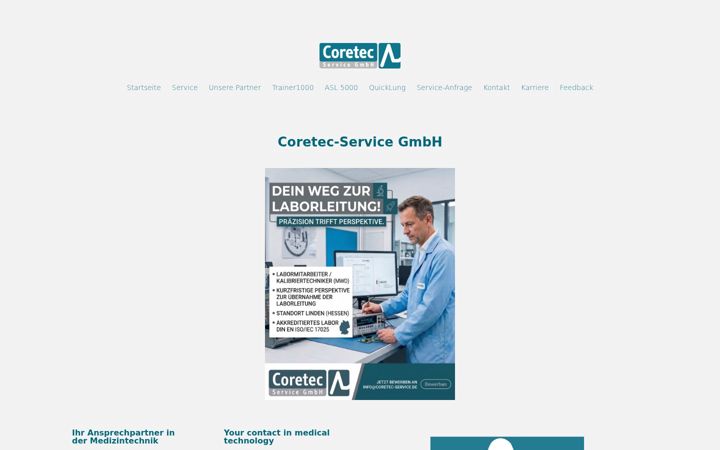Screenshot of coretec-service.de