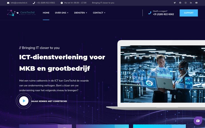 Screenshot di coretechd.nl