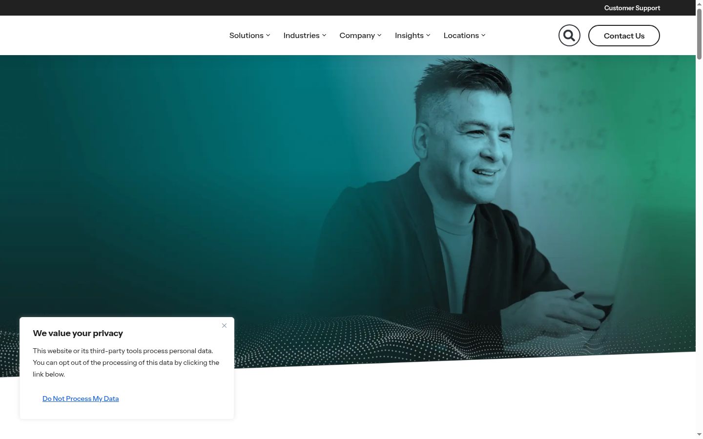 Snímka obrazovky banera súhlasu zobrazeného pred akoukoľvek interakciou