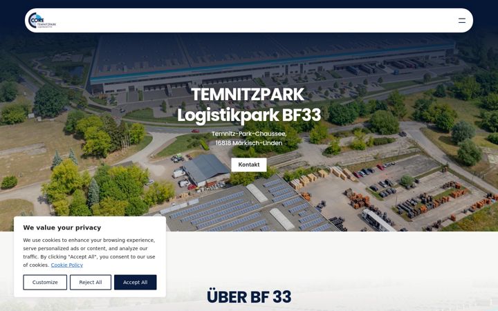 Screenshot of coretemnitzpark-bf33.de