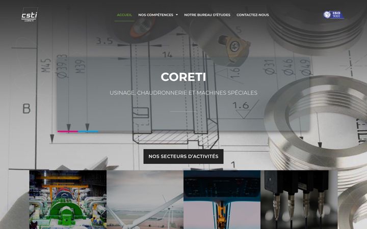 Screenshot of coreti.fr