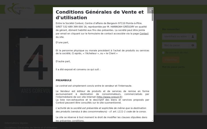 Screenshot of corevol.fr