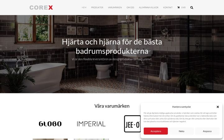 Screenshot of corex.se