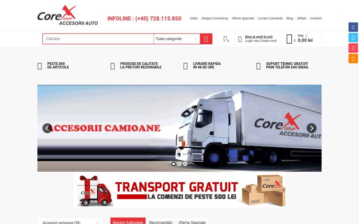 Screenshot of corexgrup.ro