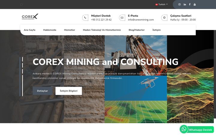 Screenshot of corexmining.com
