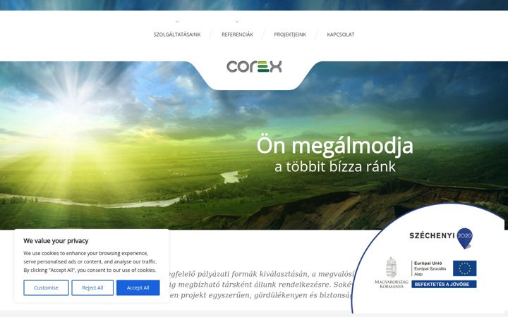 Screenshot of corexpro.hu