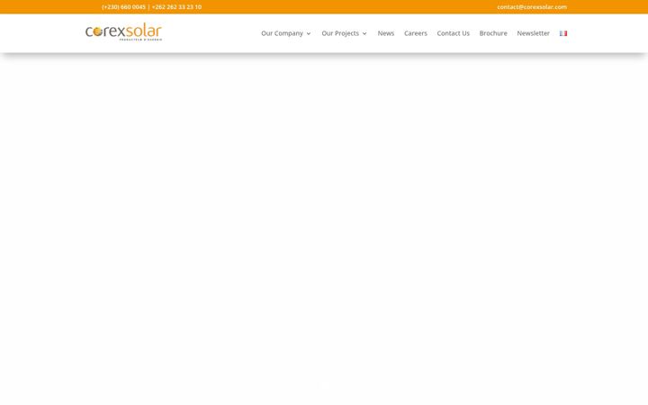 Screenshot of corexsolar.com