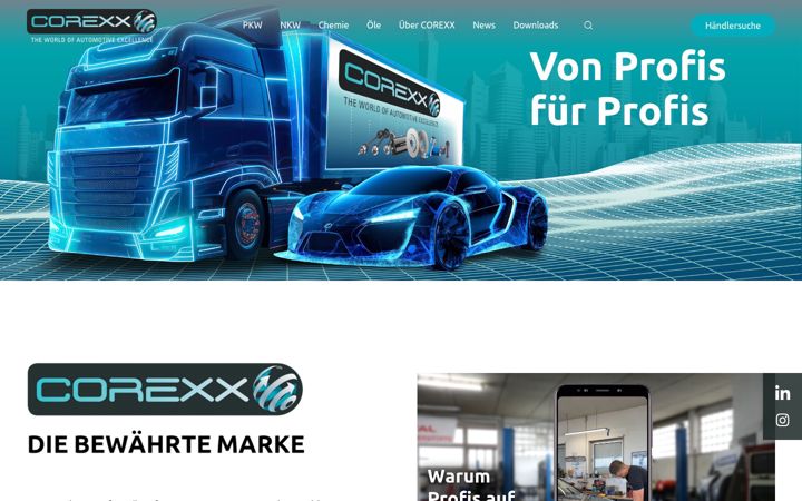 Екранна снимка на corexx.eu