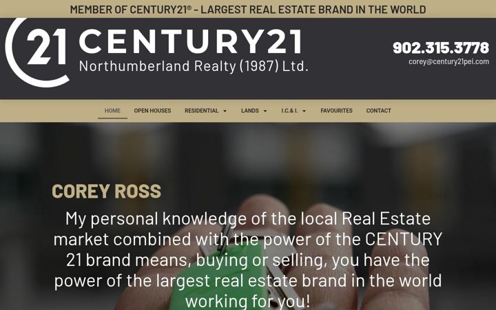 Screenshot di coreyross.ca