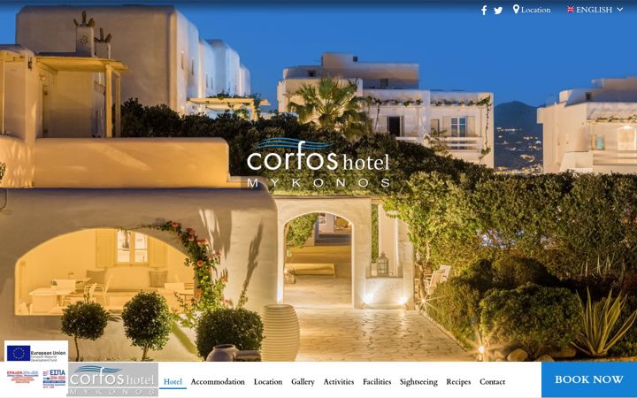 Screenshot of corfoshotel.com