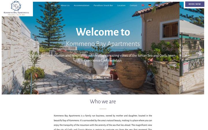 Screenshot of corfu-kommenobay.com