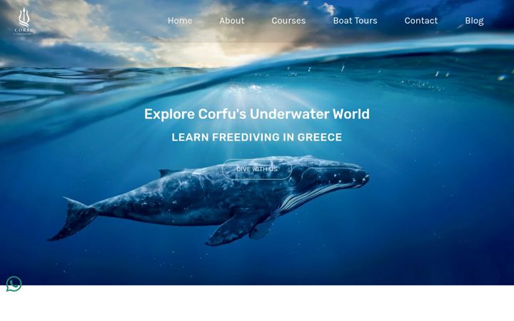 Screenshot of corfufreedivers.com